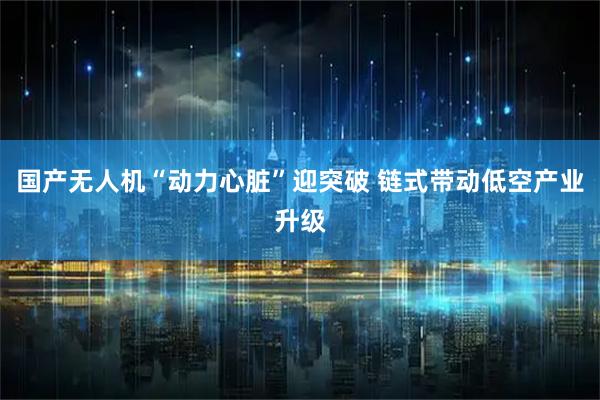 国产无人机“动力心脏”迎突破 链式带动低空产业升级